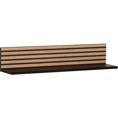 Abbildung von Schildmeyer Ekko Regalablage 158302 Schwarzmatt/Akustikpaneel Optik, 80 x 17,3 15,7 cm