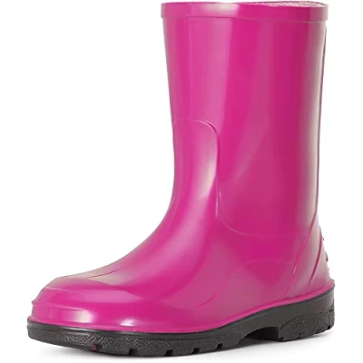 Abbildung von Ladeheid Gummistiefel Kinder Hohe wasserdichte Regenstiefel für Jungen und Mädchen LA 939 (Fuchsie, 29 EU)