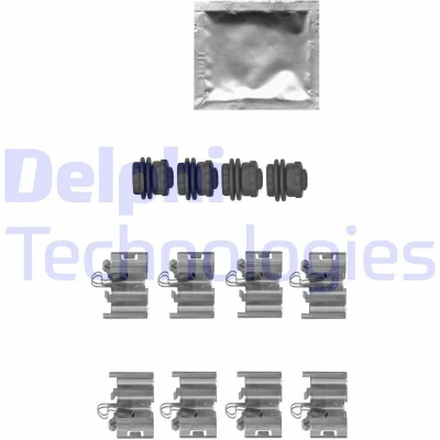 Abbildung von DELPHI LX0668 Zubehörsatz, Scheibenbremsbelag LANCIA: Voyager, VOLKSWAGEN: Golf VIII Hatchback, Arteon, Tiguan II, AUDI: A3 Sportback