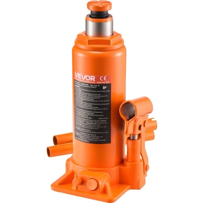 Abbildung von VEVOR hydraulischer Flaschenheber mit 10 t Kapazität, 235470 mm Hubbereich, Flaschenwagenheber Schweißsystem für Auto Pickup SUV Autoreparatur, Stempelwagenheber Orange Wagenheber Hochleistung