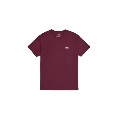 Abbildung von Alpha Industries Small LOGO Tshirt basic, Herren, Größe: 2XL, Dark cherry