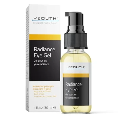 Abbildung von YEOUTH Augengel mit Hyaluronsäure, Radiance Under Eye Gel für Schwellungen, Falten und Kreise, Augenpflege Gegen Tränensäcke, Anti Aging Hautpflege 30ml