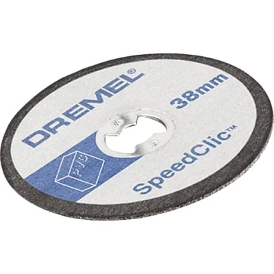 Abbildung von Dremel SC476 EZ SpeedClic Kunststoff Trennscheiben, Zubehörsatz für Multifunktionswerkzeug mit 5 Trennscheiben 38 mm zum Schneiden von Kunststoffen aller Art