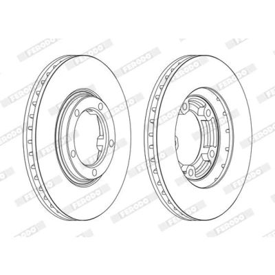 Abbildung von FERODO PREMIER Coat+ disc DDF1404C Bremsscheibe 254 24 5 Belüftet beschichtet ohne Schrauben HYUNDAI: H 1 Van