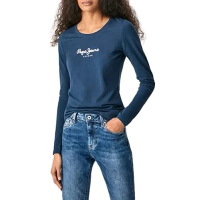 Abbildung von Pepe Jeans NEW Virginia Langarmshirt, Damen, Größe: XL, Navy