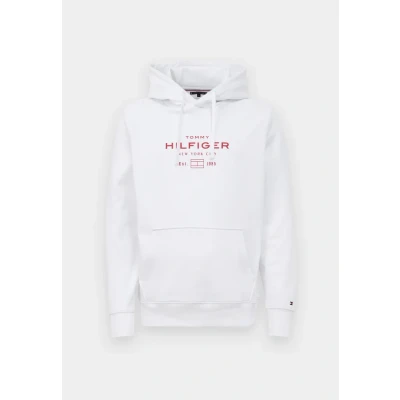 Abbildung von Tommy Hilfiger OVAL Graphic Hoodie Unisex Sweatshirt, Größe: Medium, White