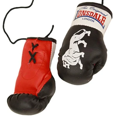 Abbildung von Lonsdale Erwachsene (Unisex) Mini Boxing Gloves Werbeartikel, Schwarz, S EU