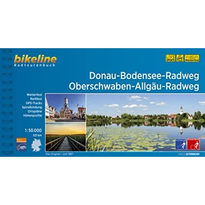 Abbildung von Donau Bodensee Weg, Oberschwaben Allgäu Weg: 1:50.000, 521 km, wetterfest/reißfest, GPS Tracks Download, LiveUpdate (Bikeline Radtourenbücher)