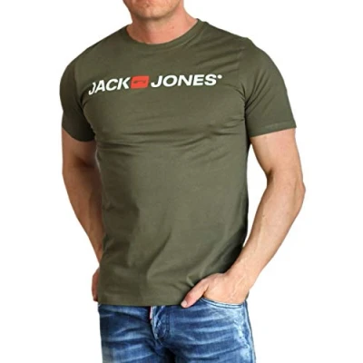 Abbildung von JACK &amp; JONES Jjecorp Logo Tee SS Crew Neck Noos T Shirt Herren Gr. L, Schiefer dunkel/blau grau