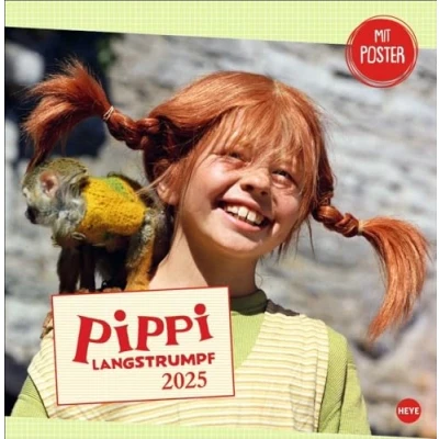 Abbildung von Pippi Langstrumpf Broschurkalender 2025: Szenen aus der beliebten Verfilmung des Klassikers von Astrid Lindgren in einem praktischen Termin Kalender. ... (Kino Entertainment Kalender Heye)