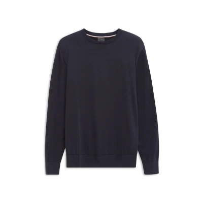 Abbildung von bugatti Oneck Strickpullover, Herren, Größe: Small, Marine