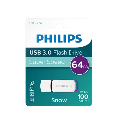 Abbildung von Philips USB Stick »USB 3.0 Snow Edition Magic Purple«, (USB Lesegeschwindigkeit 100 MB/s)