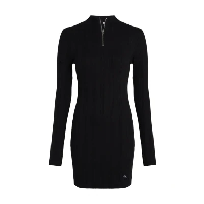 Abbildung von Calvin Klein Jeans Strickkleid, Damen, Größe: XS, Ck black