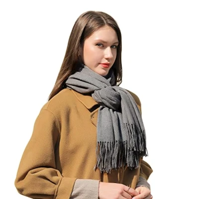 Abbildung von MASADA Damen Winterschal warmer und weicher Schal Grau