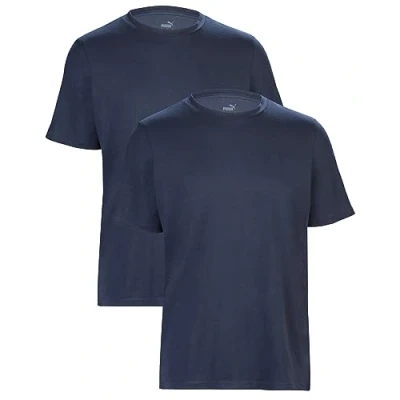 Abbildung von PUMA T Shirt Herren Kurzarm, Statement Deluxe Edition, Baumwolle, Marineblau, Größe M 2er Set