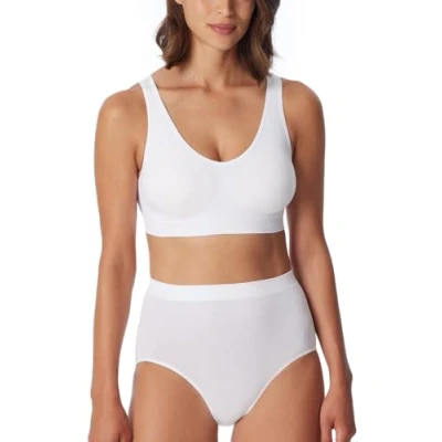Abbildung von Schiesser Damen Bustier mit herausnehmbaren Pads nahtlos Classic Seamless, Weiss_181105, XL