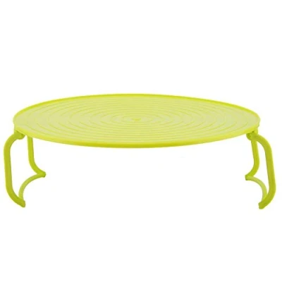 Abbildung von Mikrowelle Heizung Rack multifunktionale Kunststoff Folding Layered Dämpfen Kochschale Halter Veranstalter Kitchen Gadget(Gruen)