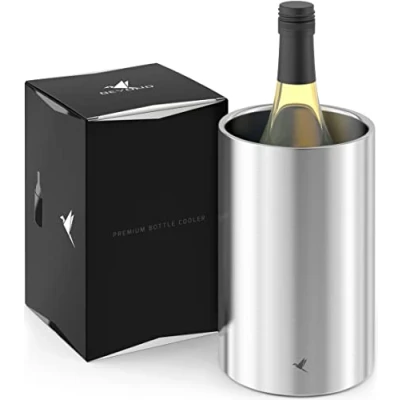 Abbildung von Beyond Flaschenkühler für Wein, Champagner und Sekt Flaschen I Doppelwandiger Edelstahl Sektkühler Weinkühler, Getränkekühler ideal Lange Outdoor Weinabende im Garten