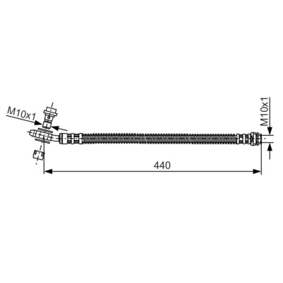 Abbildung von BOSCH 1 987 481 175 Bremsschläuche 430 M10x1 VOLKSWAGEN: Touareg I