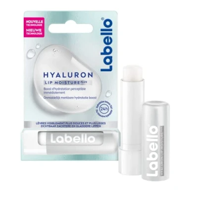 Abbildung von LABELLO Hyaluron Feuchtigkeitspflege (1 x 5,2 g), Lippenbalsam mit ultra feuchtigkeitsspendender und auffüllender Formel, Hyalyronsäure für glatte Lippen