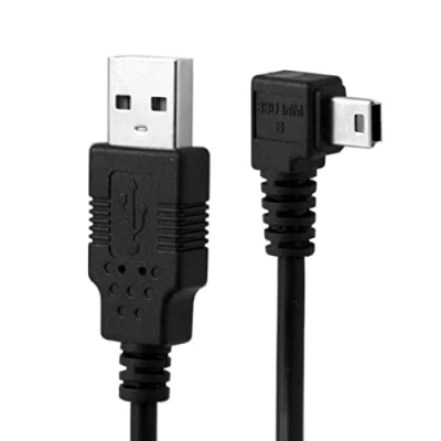 Abbildung von chenyang Mini USB Kabel, 2.0 Stecker auf 5 poliger 90 Grad rechtwinklig Lade/Datenübertragungs Verlängerungskabel 0.5M für Dashcam/GPS/Mikrofon