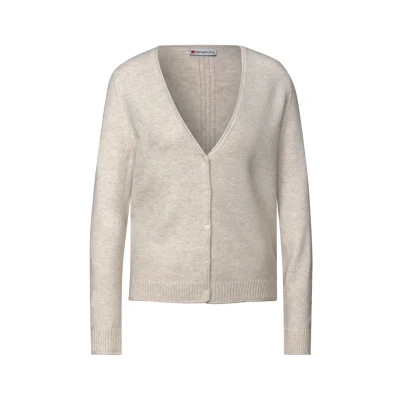 Abbildung von Street One Kurzer Strickjacke, Damen, Größe: 46, Beige