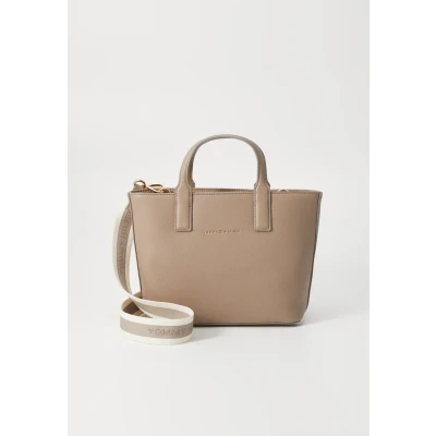 Abbildung von Tommy Hilfiger Logotape MINI TOTE Handtasche, Damen, Größe: One Size, Coastal taupe