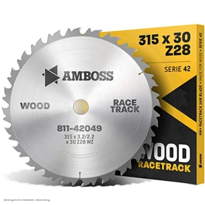 Abbildung von Amboss HM Kreissägeblatt Ø 315 mm x 3.2 30 mm/Wechselzahn (28 Zähne) grobe, schnelle Zuschnitte Brennholz &amp; Holzwerkstoffe