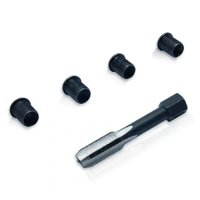 Abbildung von CCLIFE Reparatursatz für Zündkerzengewinde M8x1,0 5 tlg Gewinde Reparatur Set Spark Zündkerzen Gewindeeinsatz