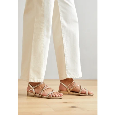 Abbildung von Tamaris Riemensandalette, Damen, Größe: 38, Light gold Schuhe