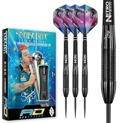 Abbildung von RED DRAGON Peter Wright Snakebite 3: 22g Tungsten Darts mit Flights und Schäfte