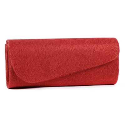 Abbildung von Damara Schräg Abdeckung Shimmert Damen Clutch Abendtasche,Rot