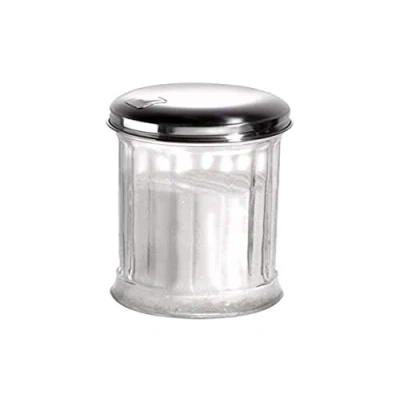 Abbildung von APS Zuckerdosierer, Zuckerspender, Zuckerstreuer, Schraubdeckel mit Klappe aus Edelstahl, Dosierklappe, Ø 7,5 cm, 13, 5 cm Höhe, für 320 ml Inhalt