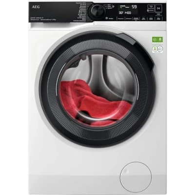 Abbildung von AEG WiFi Waschmaschine Serie 8000 mit PowerCare Faserschutz, UniversalDose Schublade für PODS, ProSteam Dampffunktion, 10 kg, Mengenautomatik, Nachlegefunktion, Wasserstopp, 1400 U/min, LR8EW75400