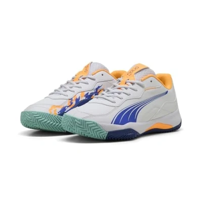 Abbildung von PUMA Unisex NOVA Smash Tennisschuh, White Vivid Blue Heat FIRE Black, 38.5 EU