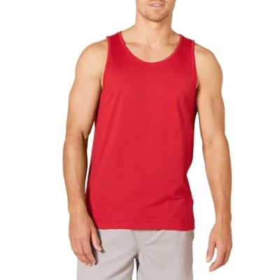 Abbildung von Amazon Essentials Herren Tanktop, Schmale Passform, Rot, S
