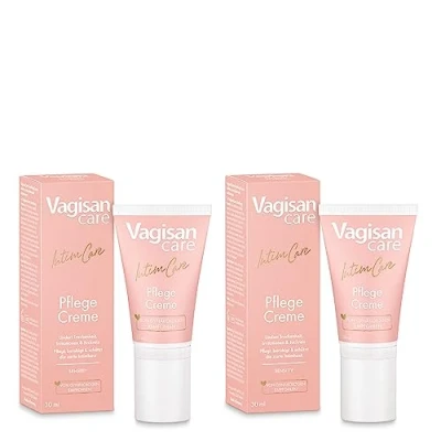 Abbildung von VagisanCare Pflege Creme 2 x 30 ml Intensiv wirkende Feuchtigkeits für den Intimbereich Schützt und beruhigt gereizte Haut