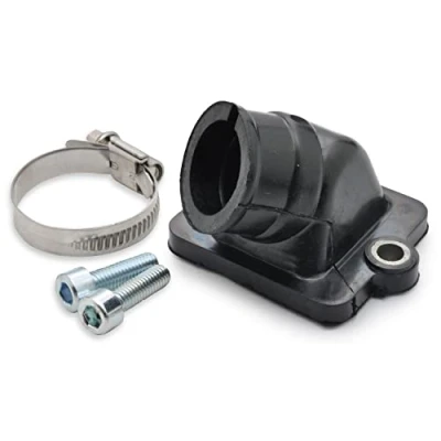 Abbildung von Easyboost Ansaugstutzen 12 bis 21mm Original Typ für Piaggio AC LC Typhoon Zip NRG Vergaser 14 16 17.5 19