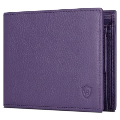 Abbildung von VON HEESEN Leder Geldbörse RFID Schutz I Echtleder Geldbeutel für Damen &amp; Herren Portemonnaie Brieftasche Wallet Portmonee (Violet)