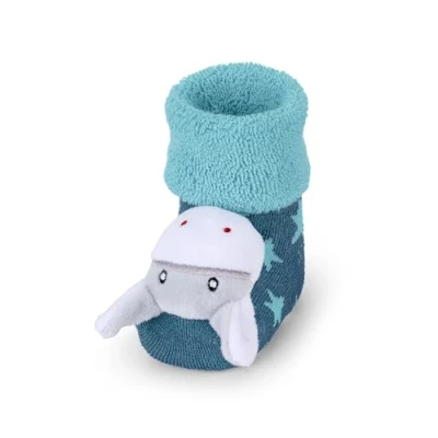 Abbildung von Sterntaler Unisex Baby Rasselsöckchen Esel Strumpfwaren, Mittelblau, 16