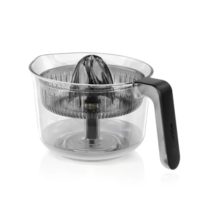 Abbildung von Bosch Zitruspresse MUZS68ZP für frische Säfte, Ausgießer, Griff, Serviergefäß, passend MUM Serie 8 OptiMUM und Küchenmaschine 6