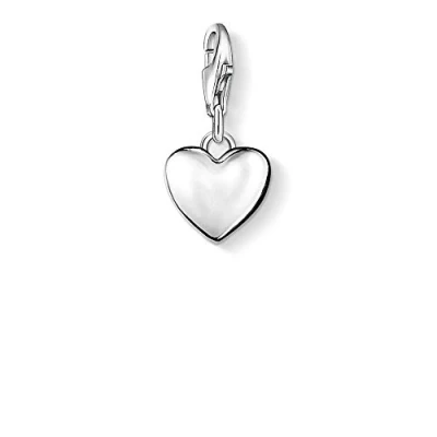 Abbildung von Thomas Sabo Damen Charm Anhänger Herz Club 925 Sterling Silber 0913 001 12