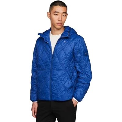 Abbildung von Tommy Hilfiger WARM Hooded Quilted Winterjacke, Herren, Größe: XXL, Anchor blue
