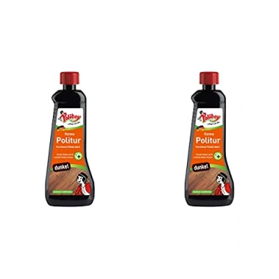 Abbildung von Poliboy Fixneu Möbelpolitur Dunkel für dunkle Oberflächen beseitigt Kratzer und frischt auf! 1000ml (2x500ml) Made in Germany
