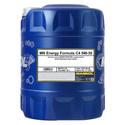 Abbildung von Mannol Energy FORMULA C4 5W 30 20l Motoröl MN7917 20 RENAULT: Trafic 3, ESPACE 4, CLIO DACIA: Duster Off Road, SANDERO 2, Lodgy