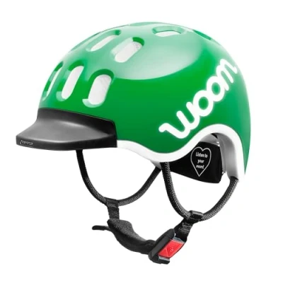 Abbildung von woom Kids Helm, Fahrradhelm für Kinder, mit Visier, Jungen und Mädchen, 4650 cm, Größe XS, Verstellbar, Aufprallschutz, Schwarz (Black)