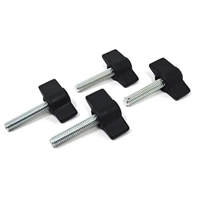 Abbildung von Design61 4X Flügelschraube Kunststoff mit Gewindebolzen Stahl M5 x 28 mm