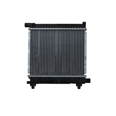 Abbildung von NRF 507662 Kühler, Motorkühlung Aluminium 346 293 42 mit Anbauteilen Kühlrippen gelötet MERCEDES BENZ: W124 Saloon, 190, Coupe