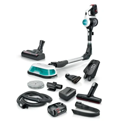 Abbildung von BOSCH Akku Stielstaubsauger »Unlimited 7 ProHygienic Aqua BSS712XHYG, 2in1 Saugen &amp; Wischen«, HEPA Filter, rotierende Wischpads, 2 Akkus, Schnellladegerät