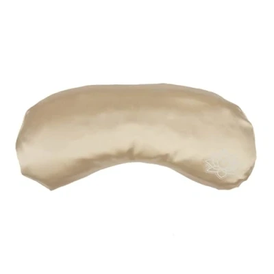Abbildung von Bodhi Weiches Augenkissen mit Lavendel Leinsamen Füllung Augenmaske für Yoga, Entspannung &amp; Meditation Bezug aus Mako Satin oder Seide Wellness Zuhause (aus Seide/in beige)